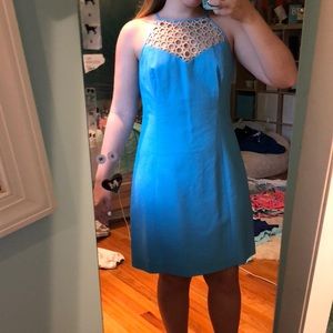 Blue and gold Lilly pulitzer shift dress